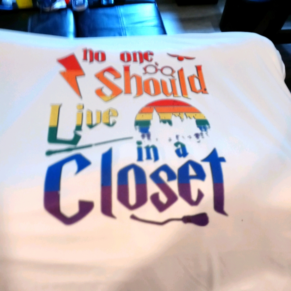 No one should hide in the closet pride shirt